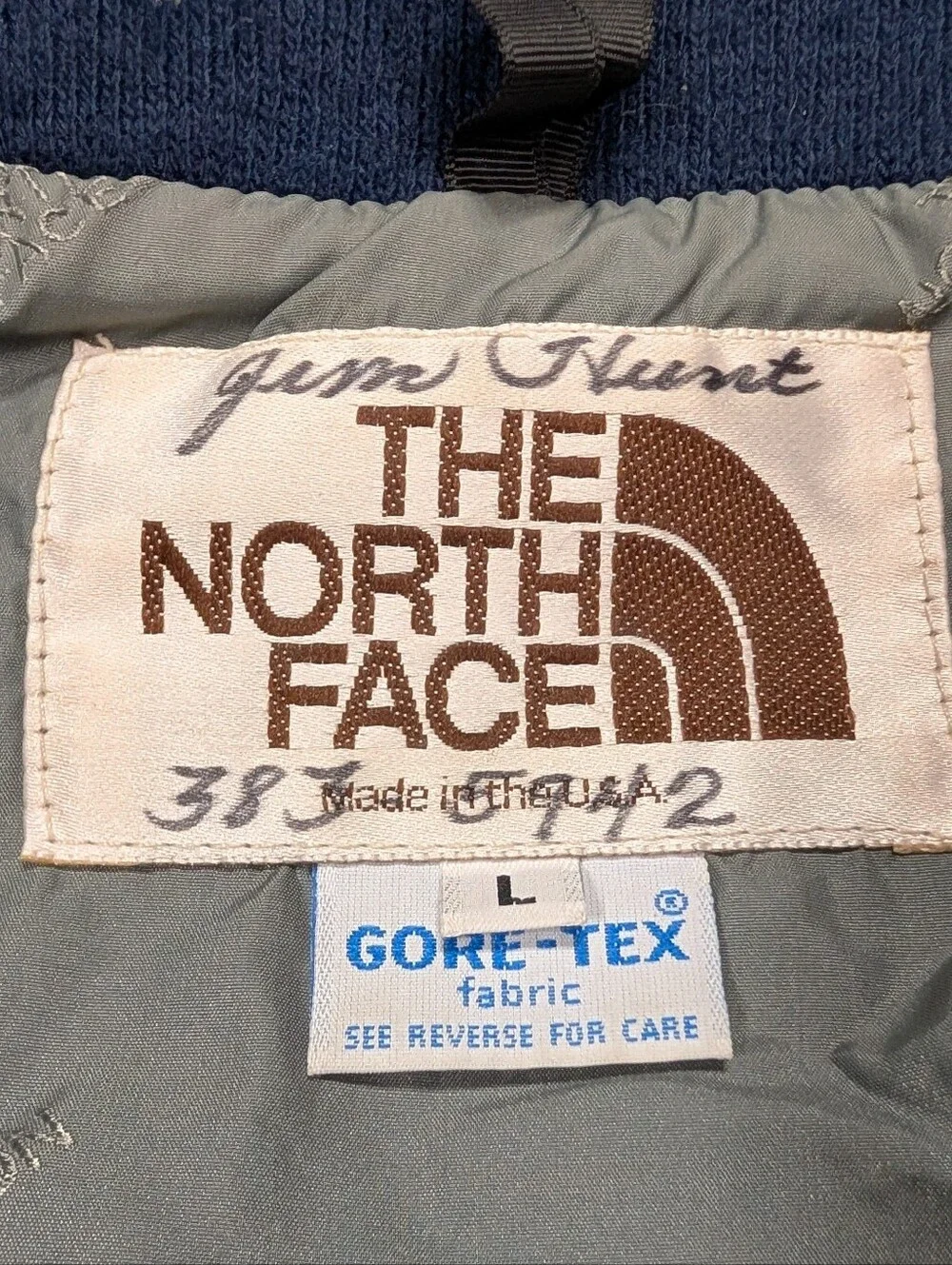 Vintage North Face Jacket Mens L Blue Gore-Tex Hooded Weatherproof Outdoor USA